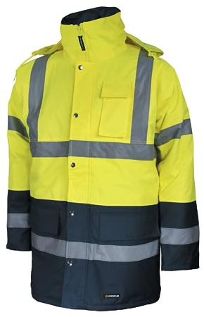 MAREL Winter Warnjacke Warnschutz Pilotenjacke Arbeitsjacke Warnschutzjacke (BLIZAR-GELB)