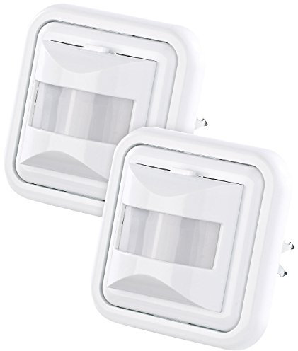 revolt Lichtsensor Schalter: 2er-Set Automatische Lichtschalter mit PIR-Bewegungsmelder (Bewegungsmelder mit Lichtsensor, Schalter 230V, Lampe mit Bewegungs Melder)