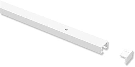 Interdeco Gardinenschienen vorgebohrt Weiß 1-läufige Vorhangschienen aus Aluminium, Primax, 100 cm