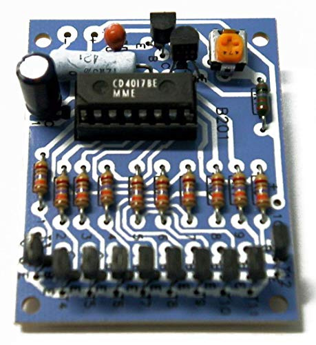 10 Kanal Lauflicht regelbar für 12V DC max 100mA je Kanal Kemo Bausatz B201