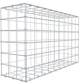GABIONA Gabione 100 × 60 × 30 cm (L x H x T) – Steinkorb aus 4 mm Draht, Maschenweite 10 × 10 cm, C-Ring Verschluss + Gratis-Zange – ideal für Sichtschutz, Gabionenzaun, Gartenmauer und Steinkorbwand