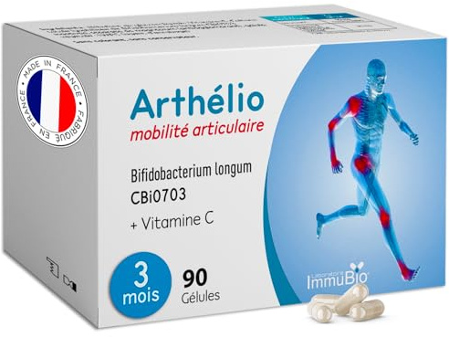 Arthélio - Complément Alimentaire Arthrose & Articulations - Multivitamines - Vitamine C Collagène, Zinc & Bifidobacterium longum - Soutient la Mobilité & Soulage les Douleurs - 90 Gélules - Fabriqué