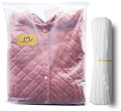 Lot de 25 grands sacs avec fermeture éclair pour vêtements, chaussures, vêtements (30 x 40 cm)