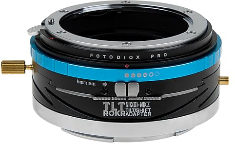 Fotodiox Pro TLT ROKR - Tilt/Shift Lens Mount Adapter Compatible with Nikon F Mount G-Type D/SLR Lenses to Nikon Z-Mount Mirrorless Camera Body