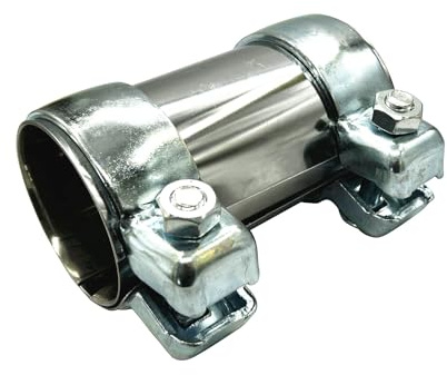LPFIDI Auspuffschelle Set - Exhaust Component - Silber - Modern - Stahl - 60 mm x 125 mm