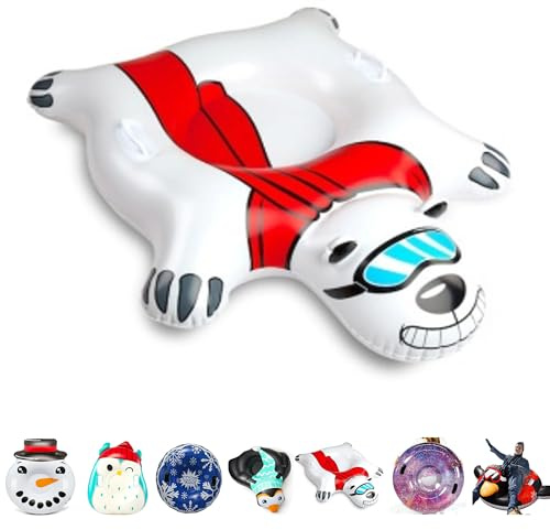 meteor Trineo inflable Donut Snowrohr Inflable Snow Juguetes para adultos y niños Amigos de la familia Actividad al aire libre En una pendiente de esquí después de esquiar o hacer snowboard