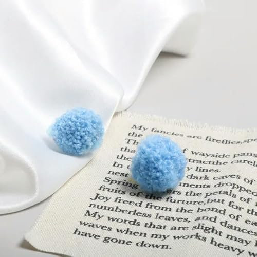 RAEF 100 Stück 15 mm lockige Plüschbälle DIY Kunst Haarschmuck Pom Poms handgemachte Kleidung Hut Schuhe Hochzeit Party Dekor Pompons