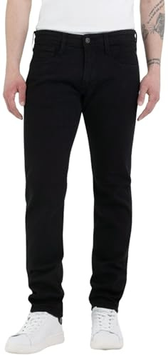 Replay Slim fit Jeans Anbass Hyperflex Dust, 098 svart, 32W x 34L