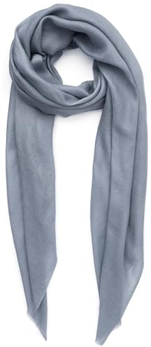 Écharpe en Fabriqué (boîte cadeau) Élégant laine mérinos Soie Mélange de Long foulard Femmes Hommes Pashmina Automne Hiver Moyen Gris