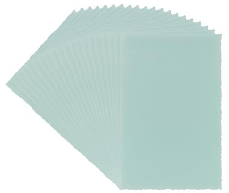 Ideen mit Herz Transparentpapier Aufleger | mit Büttenrand | 9 cm x 14 cm | 130 g/m² | 20 Blatt (mint)
