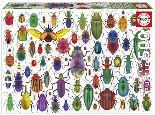 Educa - 500-teiliges Puzzle für Erwachsene | Käfer. Inklusive Fix Puzzle-Kleber. Maße: 48 x 34 cm. Ab 11 Jahren (20252)