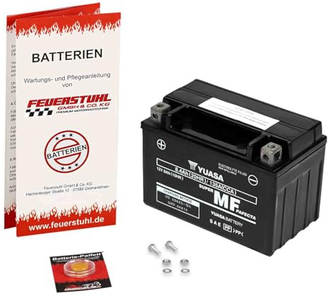 Batterie passend für Triumph Bonneville Bobber, 2017-2023, wartungsfrei | AGM, einbaufertig, startklar, auslaufsicher, Erstausrüsterqualität von Yuasa, inkl. 7,50€ Batteriepfand