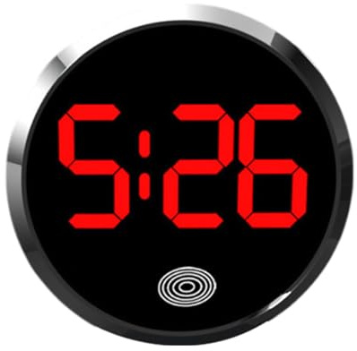 Horloge Numérique pour Voiture - Montre Rond pour Prise d'Air de Voiture | Affichage LED pour Intérieur Auto, Bureau, Camping-Car et Camion