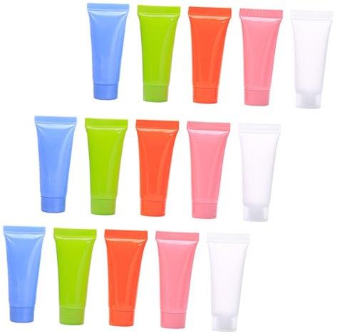 OSOLADY Tubos Dispensadores de Loción 30 Pcs 5Ml Compacto Viaje Cosméticos Exprimibles