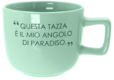 KASANOVA Tazza Jumbo 500 ml Scritta Quotes Verde