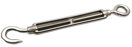 Stainless steel turnbuckle, 304 Stainless Steel Wire Rope s M4-M20 Silver(M12)