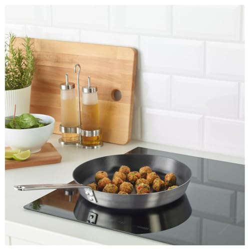 ProTuning Padella, diametro 28 cm, in acciaio inox con anima in alluminio, rivestimento antiaderente professionale in teflon, compatibile con induzione, adatta al forno, altezza 5 cm, prodotta in