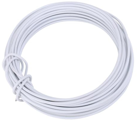 SUPVOX Alambre de Hierro Flexible para Plantas Trepadoras, 10 M Blanco 2,5 Mm de Grosor, Cuerda de Sujeción Resistente para Jardín y Balcones, Soporte para Enredaderas y Manualidades