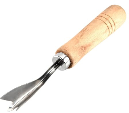Éplucheur d'Ananas en Acier Inoxydable - Outil Extracteur d'Yeux et de | Couteau Évideur Ergonomique en Forme de V | Ustensile de Cuisine Métallique pour Découpe Rapide des Fruits