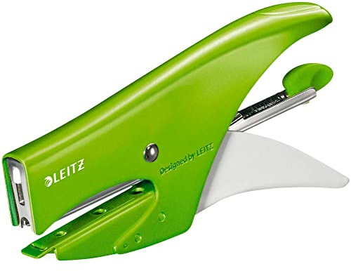 Leitz WOW Häfttång inkl. häftklamrar, 15 ark, metall, grön, 55311054