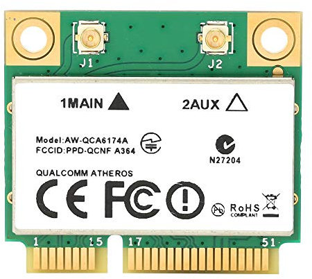 867Mbps Bluetooth WiFi Card,Wireless WiFi PCIe Network Adapter Card,2.4/5GHz PCI Express Network Card Bluetooth 4.1 for Laptops with PCIE Interface,Acer/Fujitsu/Samsung/Sony/Toshiba/DELL/TCL