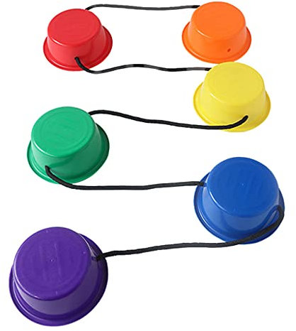 Colcolo 6pcs Kids Stepping Stones Stackable Balance Blocks Game with Non-slip Texture, Exercise Balance & Coordination, Crossing River Stones for Indoor and Outdoor