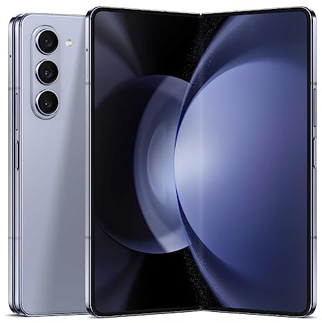 SAMSUNG Galaxy Z Fold5 AI Phone, 512GB Unlocked Android Smartphone, Big 7.6” Screen for Streaming, Gaming, Dual App View, One-Hand Control, Hands-Free Use, US Version, 2023, Icy Blue