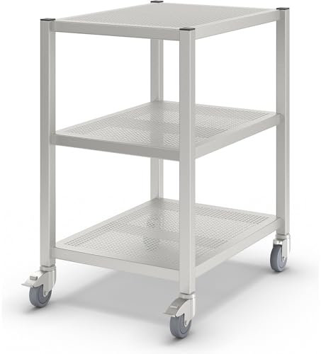 kaiserkraft | Reinraum-Transportwagen | aus Edelstahl | 3 Etagen | Länge 800 mm