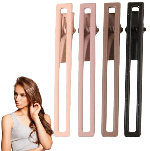 Traziewell Lot de 4 pinces à cheveux en forme de bec de canard - Accessoires de coiffure - Pour femme - Couleurs mélangées - 1010