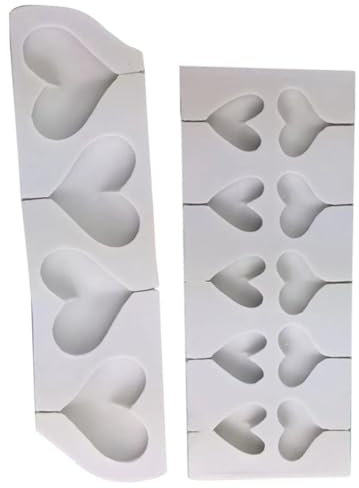 WATIIFUFU 2pièces Moule Silicone Pour Sucettes Forme De Cœur De Moules à Bonbons Pour Créer Des Sucreries Personnalisées