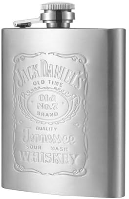 Jack, fiaschetta tascabile in acciaio inox, adatta per escursioni, feste e barbecue, 200 ml