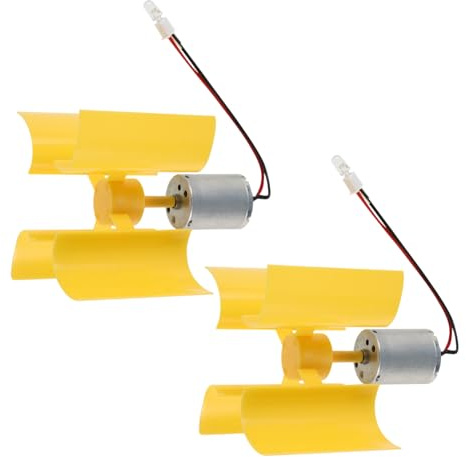 BESPORTBLE Generador De Viento Miniatura Portátil Para Acampar 2 Piezas Motor Pequeño De Energía Eólica Generador Vertical De Plástico Adecuado Para Educación Científica