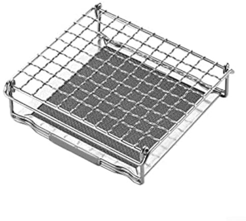 Grille-pain pliable en acier inoxydable 304 pour barbecue extérieur, type carte réseau, grille-pain à gaz, convient pour le camping, la randonnée, et les voyages