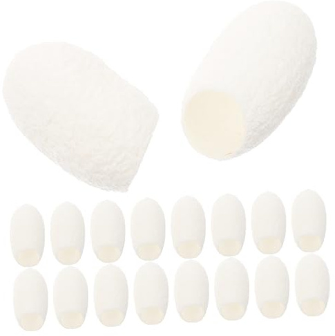 Hemobllo 60piezas Limpiador de Capullos de Seda para Limpieza Facial Bolas de Capullos de Seda para Lavado Facial
