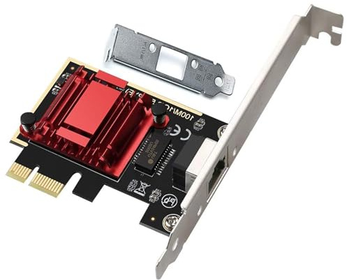 Adattatore di rete PCIe da 2,5 Gbps RTL8125B 2500/1000/100Mbps Gigabit Ethernet Scheda RJ45 Controller Staffa per PC Gigabit Card