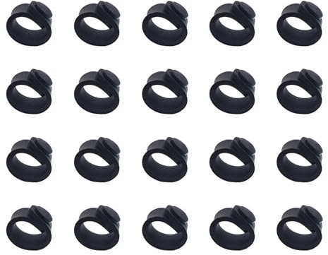 Juego de 20 bridas de goma para organizar cables, para motocicleta, coche, producto mecánico, cargador para el hogar (57 x 12 mm)