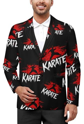 Karate Splash Classic Suits Blazer for Men Business Tuxedo Jacket Sport Coat Two Buttons M