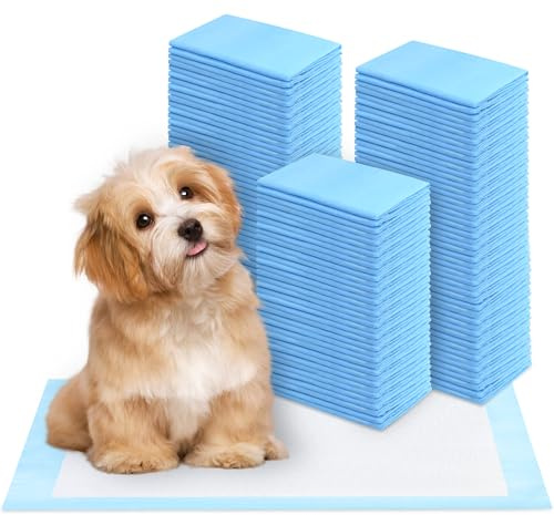 HOMIKLSA PIPI Matten für Hunde 100 Stück, 33 x 45 cm, Welpen Unterlagen | Trainingspads für Hunde und Puppy Pads, 5-lagig, saugstark und auslaufsicher, für Welpen, ältere Hunde und unterwegs