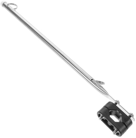 Veemoon Support de Mât de Drapeau en Métal Solide pour Bateau et Yacht, Mât de Pavillon Marin Compatible Quincaillerie de Terrasse, Accessoires Nautiques pour Navigation de Plaisance,