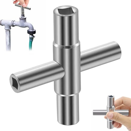 Vierkantschlüssel, 6,5 mm / 7 mm / 8 mm / 9 mm Vierkantschlüssel 4-In-1, Heizungsschlüssel Schaltschrankschlüssel für Entlüftung, Gasventile, Wasserhähne, Elektrokäten
