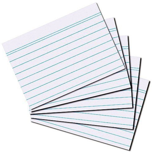 1.200 Karteikarten in A6 weiß liniert von Herlitz [Sparpaket] (Weiß, 1200 A6)