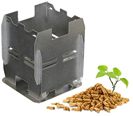 Holz- und Pellet- Kocher / Ofen für das Camping, Umweltfreundlich, flachfaltbar