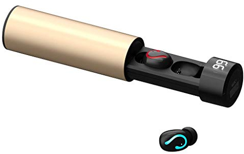 Wireless Earbuds Bluetooth Earbuds Wireless Earbuds with Mic HD Stereo Noise Cancelling Bluetooth Sports Headphones for Jogging Gold