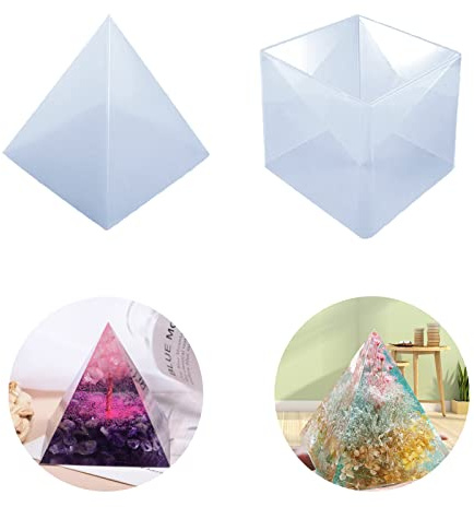 Super Pyramide Silikonform Transparente Epoxidharz Formen Große Pyramidenform Kunststoffrahmen Für Harz Handwerk Super Pyramid Silikonform 15CM DIY Ornament 3D Silikon Harz Schmuck Pyramide Ornament