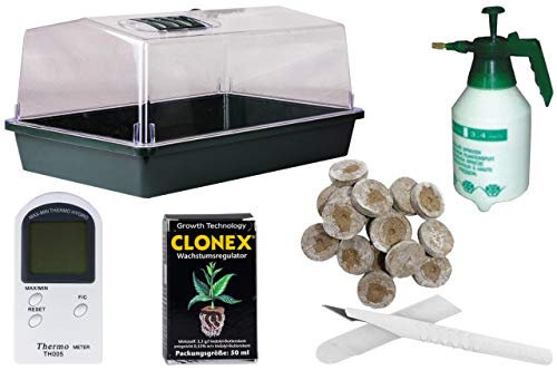 Weedness Steckling-Anzucht-Set Premium Grow Anbau - Indoor Outdoor Tomaten Anzucht Mini Zimmer Gewächshaus Zubehör Balkon Frühbeet