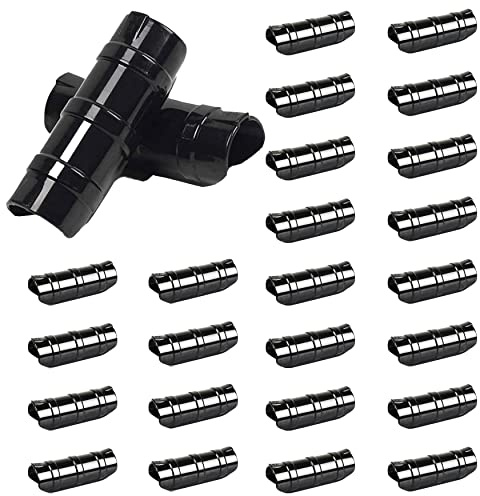 60PCS Greenhouse Clips 1 1/4 Inch Greenhouse Clamps Black Plastic Clamps Garden Buildings Tube Clips for PVC Pipe Greenhouse Films, Sunshade Nets, Row Covers, Shelters, Farming, Gardening