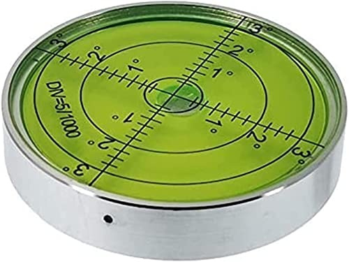 60 x 12 mm con imán, caja de aluminio horizontal de burbujas de alta precisión, inclinómetros redondos para instrumentos de topografía, precisión de 15 pies y 2 (con imán)