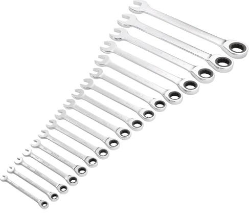 Draper 27691 HI-TORQ Metric Ratchet Combination Spanner Set (17 Piece)