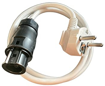Betteri BC01 Schuko Adapter Light - Steckdose Betterie für AC Anschluß Balkonkraftwerk 230V Micro Inverter Female Stecker - weiß - 1 Meter