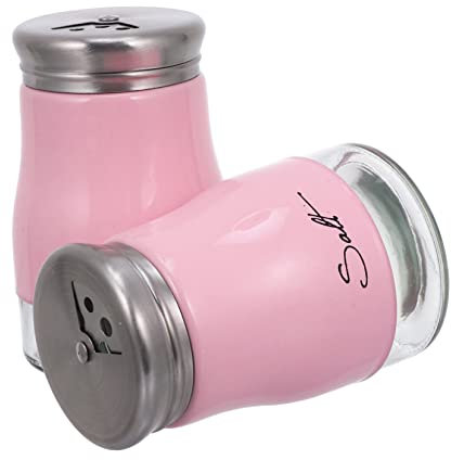 UPKOCH 2st Glasschale Gewürzshaker Grobstreuer Gewürzdosen Für Die Küche Kakaostreuer Gewürzgläser Mit Edelstahl Lebensmittelbehälter Mini Terrarium Rostfreier Stahl Lagertank Rotieren